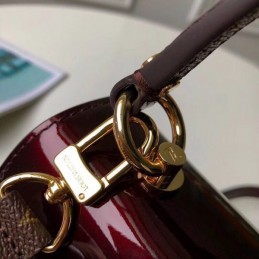 Replica Louis Vuitton Burgundy Patent Cherrywood PM