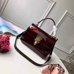 Replica Louis Vuitton Burgundy Patent Cherrywood PM