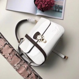 Replica Louis Vuitton White Patent Cherrywood PM