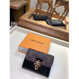Replica Louis Vuitton Brown Monogram Black Cherrywood Compact Wallet