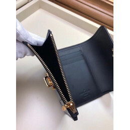 Replica Louis Vuitton Brown Monogram Black Cherrywood Compact Wallet