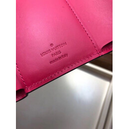 Replica Louis Vuitton Brown Monogram Red Cherrywood Compact Wallet