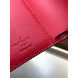 Replica Louis Vuitton Brown Monogram Bright Red Cherrywood Compact Wallet