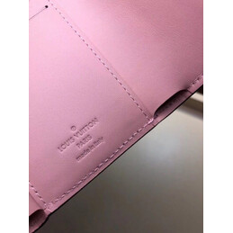 Replica Louis Vuitton Brown Monogram Pale Pink Cherrywood Compact Wallet