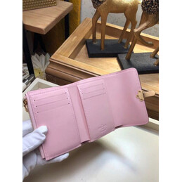 Replica Louis Vuitton Brown Monogram Pale Pink Cherrywood Compact Wallet