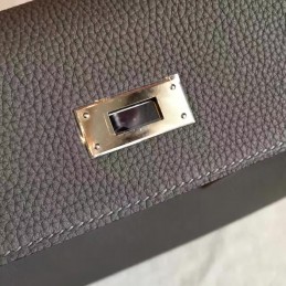 Replica Hermes Gray Kelly 28 Palladium Hardware Bag