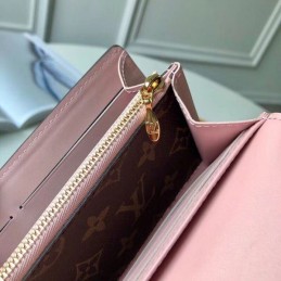 Replica Louis Vuitton Brown Monogram Pale Pink Cherrywood Wallet