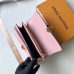 Replica Louis Vuitton Brown Monogram Pale Pink Cherrywood Wallet