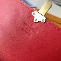 Replica Louis Vuitton Brown Monogram Red Cherrywood Wallet