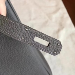 Replica Hermes Gray Kelly 28 Palladium Hardware Bag
