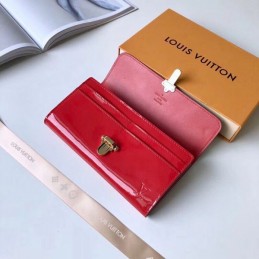 Replica Louis Vuitton Brown Monogram Red Cherrywood Wallet