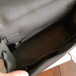 Replica Hermes Gray Kelly 28 Palladium Hardware Bag