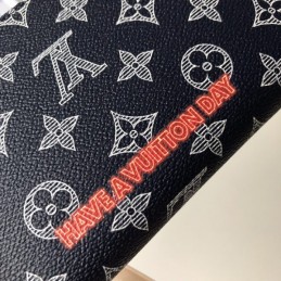 Replica Louis Vuitton Black Monogram Graffiti Zippy Organizer Wallet
