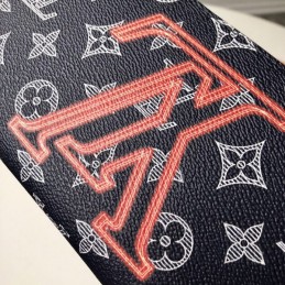 Replica Louis Vuitton Black Monogram Graffiti Zippy Organizer Wallet