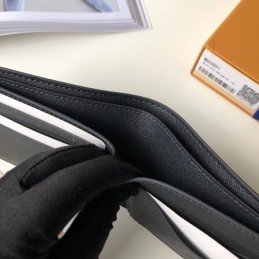 Replica Louis Vuitton Black Monogram Orange LV Multiple Wallet