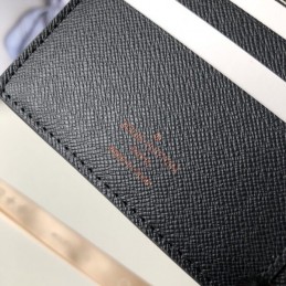 Replica Louis Vuitton Black Monogram Orange LV Multiple Wallet