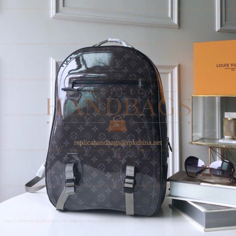 Replica Louis Vuitton Black Monogram Titanium GM Backpack
