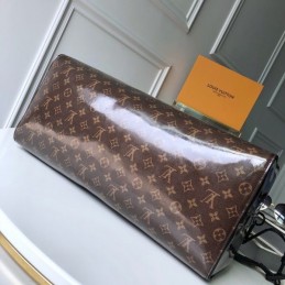 Replica Louis Vuitton Brown Monogram Titanium Keepall Bandouliere 50