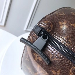 Replica Louis Vuitton Brown Monogram Titanium Keepall Bandouliere 50