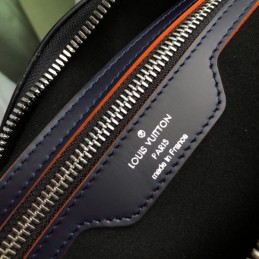 Replica Louis Vuitton Black Leather Rainbow Trim Keepall Bandouliere 45