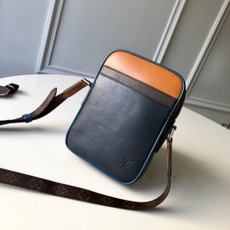Replica Louis Vuitton Black Epi Leather Orange Trim Danube Slim