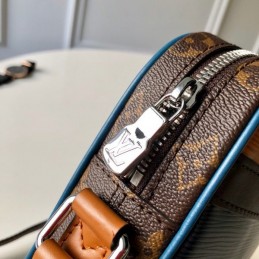 Replica Louis Vuitton Black Epi Leather Orange Trim Danube Slim