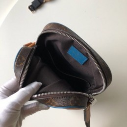Replica Louis Vuitton Black Epi Leather Orange Trim Danube Slim