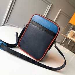 Replica Louis Vuitton Black Epi Leather Red Trim Danube Slim
