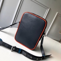 Replica Louis Vuitton Black Epi Leather Red Trim Danube Slim