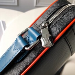 Replica Louis Vuitton Black Epi Leather Red Trim Danube Slim