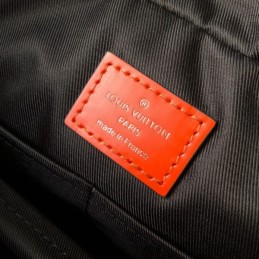 Replica Louis Vuitton Black Leather Blue Trim Nil Messenger