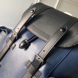 Replica Louis Vuitton Damier Graphite Orange Trim Christopher Backpack