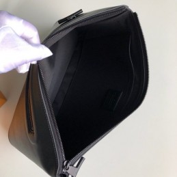 Replica Louis Vuitton Black Taiga Leather Front Zip Pochette Cosmos