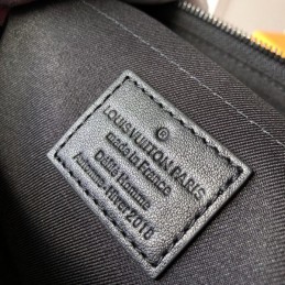 Replica Louis Vuitton Black Taiga Leather Front Zip Pochette Cosmos