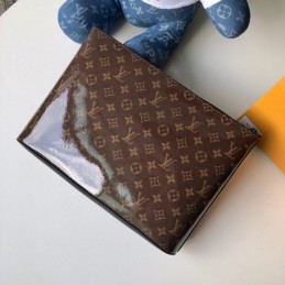 Replica Louis Vuitton Brown Monogram Pochette Cosmos