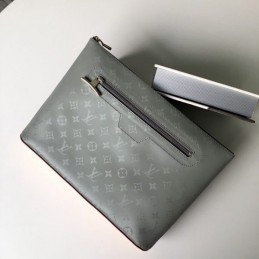 Replica Louis Vuitton Gray Monogram Titanium Pochette Cosmos