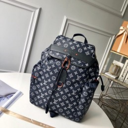 Replica Louis Vuitton Black Monogram White Print Discovery Backpack PM