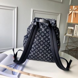 Replica Louis Vuitton Black Monogram White Print Discovery Backpack PM