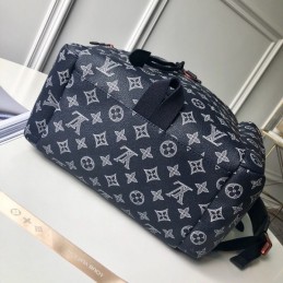 Replica Louis Vuitton Black Monogram White Print Discovery Backpack PM