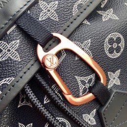 Replica Louis Vuitton Black Monogram White Print Discovery Backpack PM