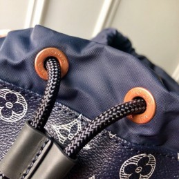 Replica Louis Vuitton Black Monogram White Print Discovery Backpack PM