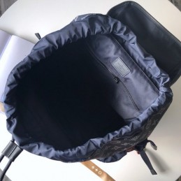 Replica Louis Vuitton Black Monogram White Print Discovery Backpack PM