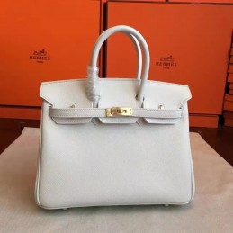 Replica Hermes White Birkin 25 Gold Hardware Bag