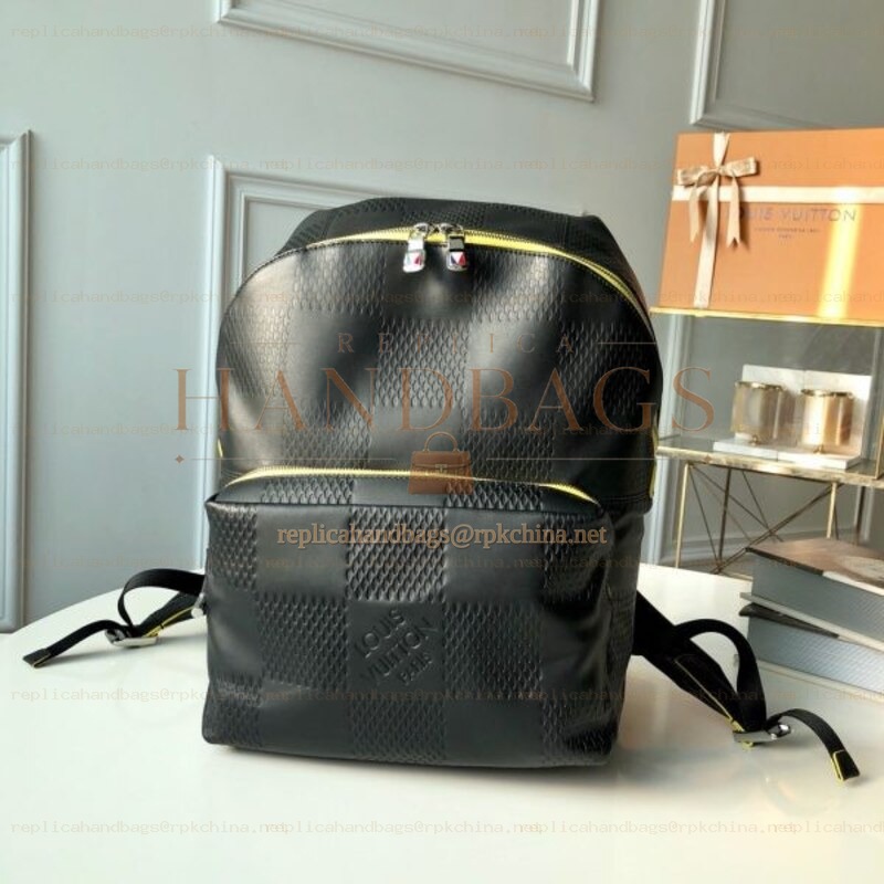 Replica Louis Vuitton Black Epi Leather Yellow Trim Apollo Backpack
