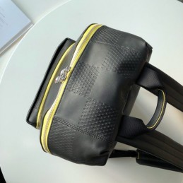 Replica Louis Vuitton Black Epi Leather Yellow Trim Apollo Backpack