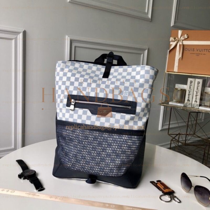 Replica Louis Vuitton White Damier Matchpoint Backpack