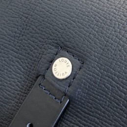 Replica Louis Vuitton Navy Blue Leather Canyon Backpack