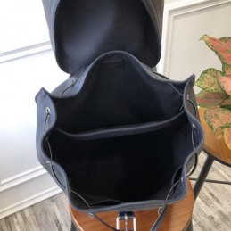 Replica Louis Vuitton Navy Blue Leather Canyon Backpack