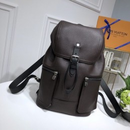 Replica Louis Vuitton Black Leather Canyon Backpack