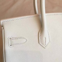 Replica Hermes White Birkin 25 Gold Hardware Bag